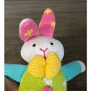 Cracker Barrel Knit Easter Bunny Rabbit Plush With Swing‎ Tag